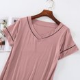 thumbnail image 6 of Lovskoo Women's Model T-Shirt Nightgown Short Sleeve Sleepshirts Comfy Casual Sleepwear Pink-Dress M, 6 of 7