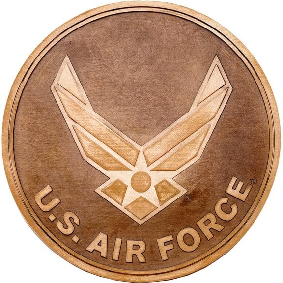 AIR FORCE BRONZE STEP STONE / DECORATIVE WALL PLAQUE