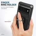 thumbnail image 5 of SaniMore for Google Pixel 7 Pro Multi-Functional Case, 3-Layer Protection Magnetic Cover Support Car Mount & 360° Rotatable Metal Ring Kickstand Full Body Shockproof Protective Shell, Black, 5 of 8