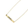 thumbnail image 2 of Sometheme Special Small Birthstone Necklace 4 Sided Engraved Brass Bar Pendant Necklace, 2 of 5