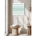 thumbnail image 3 of Aqua White Canvas Wall Art, Stripe Framed Wall Decor Modern Artwork Prints Painting for Living Room, Bedroom, Kitchen & Cafe Decor 16x16 Inch, 3 of 9