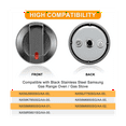 thumbnail image 2 of 1Pcs DG64-00473B Black Stainless Knobs Replacement Stove Gas Range Knobs for NX58M6850SG,NX58J5600SG,NX58J7750SG, 2 of 7