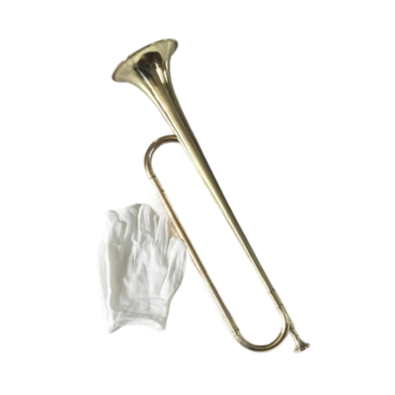 JWQFBC Bugle Drum Trumpet Professional Brass Gold Music Instrument for Performance Band