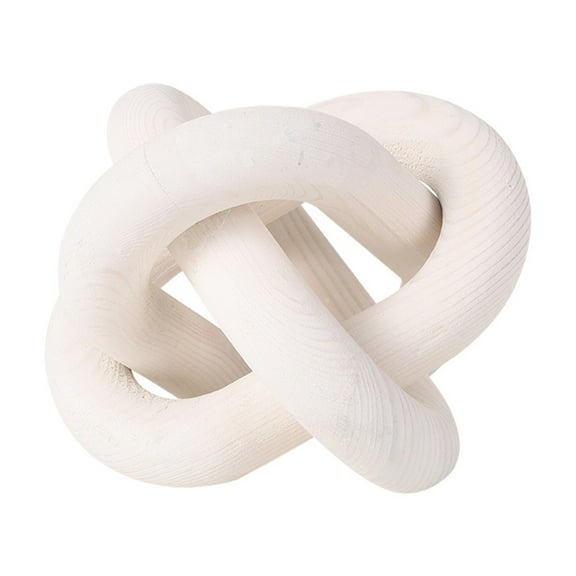 Wood Chain Link Decor 3 Link Decorative Chain Knot Hand Carved Pine Wood Chain Decor Modern Farmhouse Coffee Table Decor Wooden Rustic Chain Decor Boho Bead Garland for Living Room Bedroom