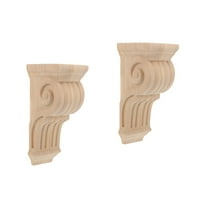 MLINS 2pcs Corbel Decorative Wooden Corner Moulding Trim Corbel Home Living Room Decor