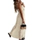 thumbnail image 3 of Txlixc Vestido con dobladillo de encaje para mujer, ropa de playa sin mangas con cuello en V profundo, falda de verano, beige/blanco Txlixc Estilo de ocio, 3 of 5