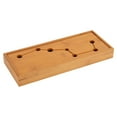 Bamboo Tea Tray Cup Plate with Seven Holes Serving Tabletop Tray Kung