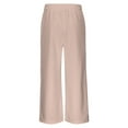thumbnail image 3 of Rhuody Pants For Girls High Waist Sweatpants Straight Leg Children'S Knee Length Slacks Solid Color Shorts Fashion Trousers Beige 2-4 Years, 3 of 9