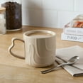 thumbnail image 3 of Mainstays Brown Embossed Geometric Pattern Glazed Ceramic Mug, 14 oz, 1 Piece, 3 of 5