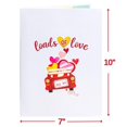 thumbnail image 3 of Tarjeta pop-up de papel Paper Love 3D Truck Romántico 25 x 18 cm, 3 of 8