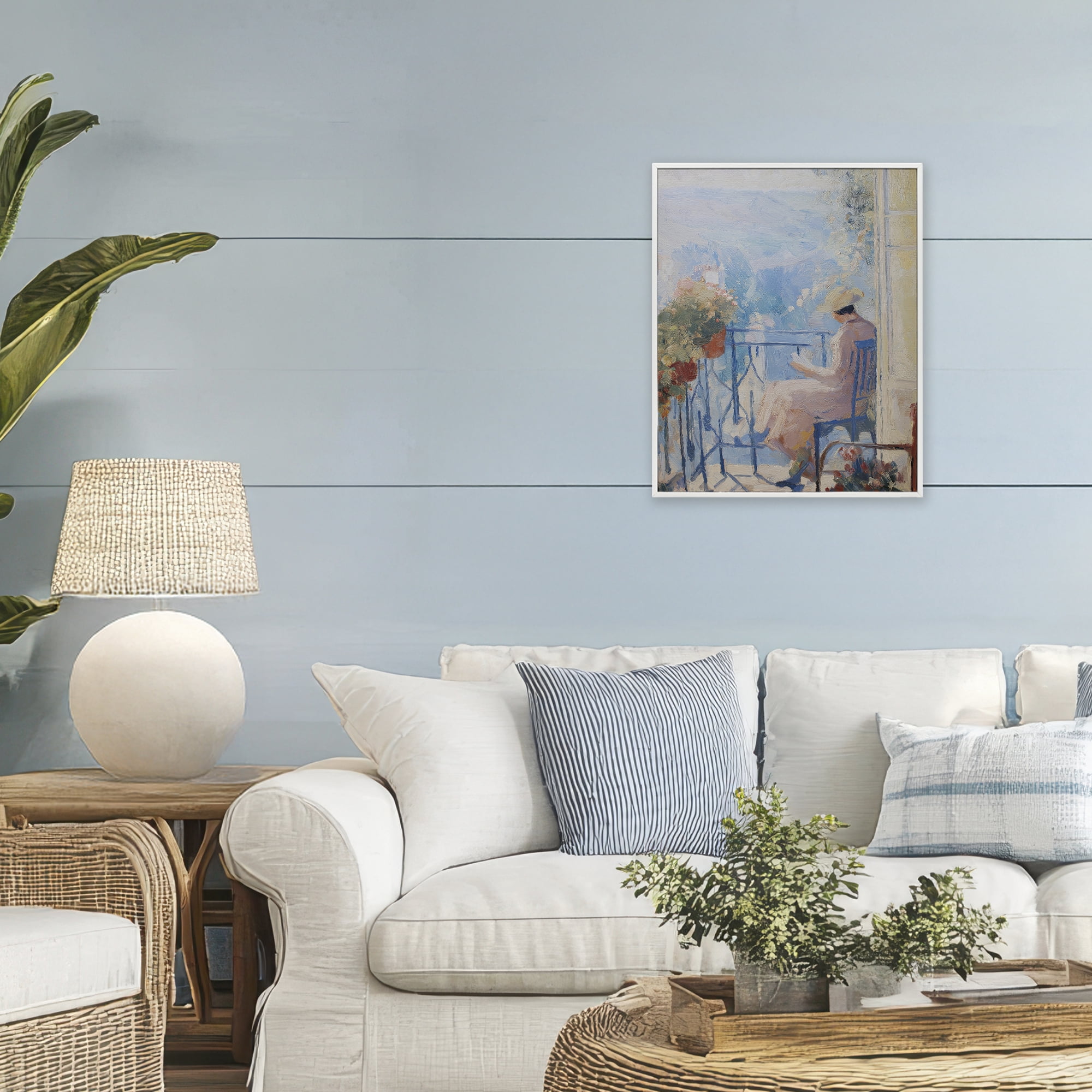 Stupell Industries Reading In The Sun White Framed Giclee Art, design by Svetlana Aleynikova