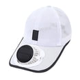 thumbnail image 2 of Sombrero con ventilador solar, ideal para golf, playa, camping, compras y pesca. Blanco, 2 of 9