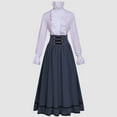thumbnail image 2 of Women High Waisted Button Skirt Set High Waist Button Skirt Ensemble Skirt Set, 2 of 7