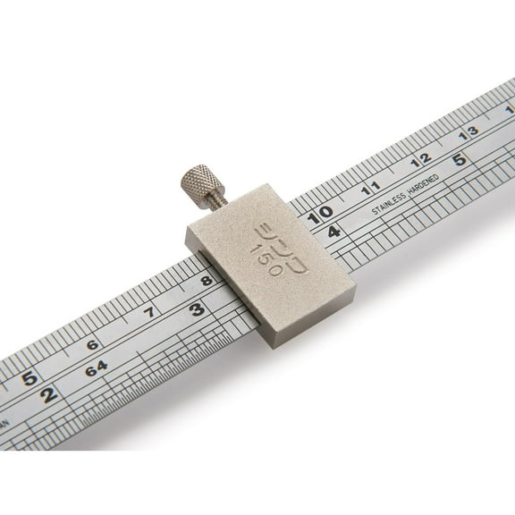 Shinwa Stainless Steel 6" Ruler Stop – Steel Ruler Sold Separately