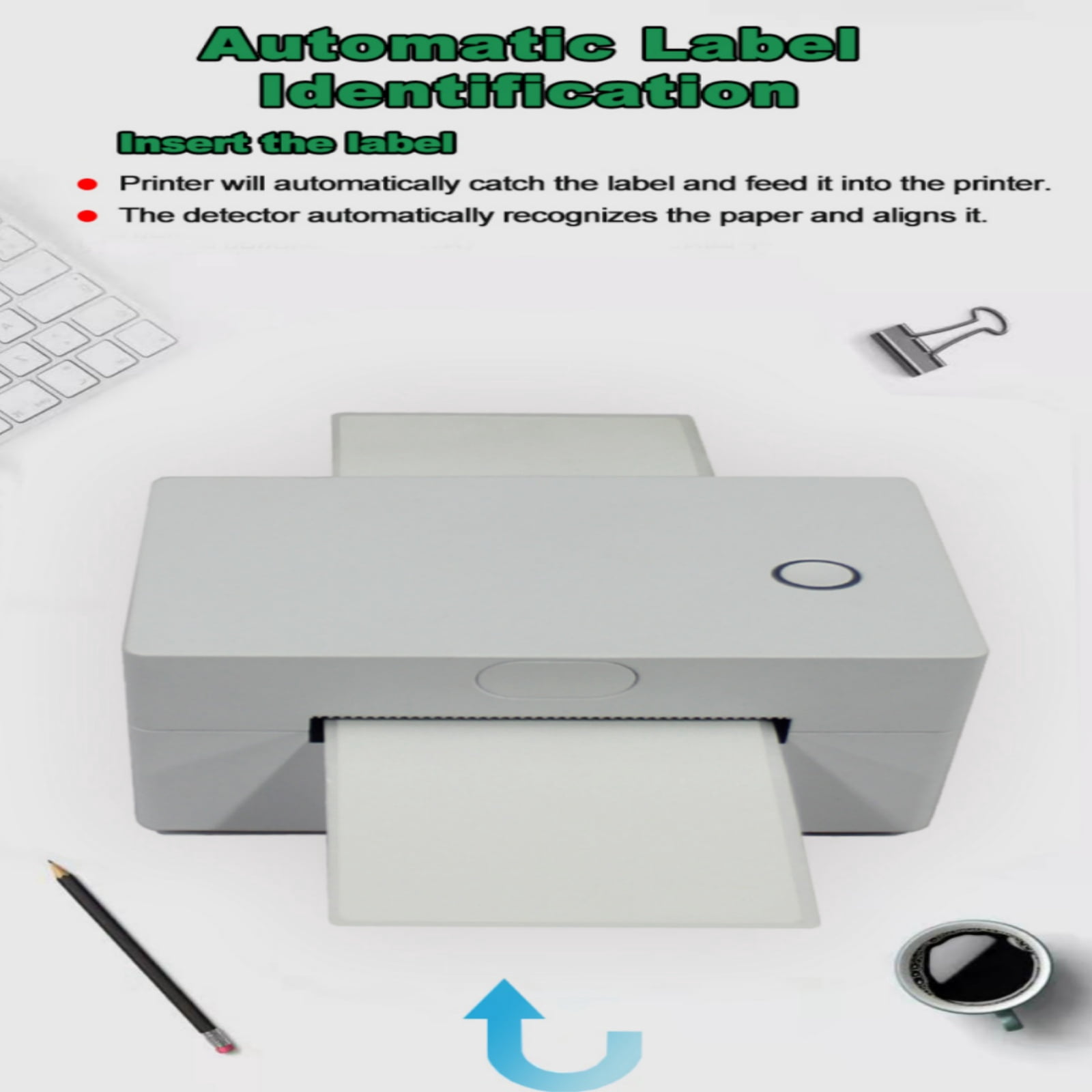XIANJINO Thermal Label Printer, 3'' Bluetooth Label Printer for Shipping Packages, Compatible with Windows Smartphone