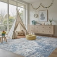 thumbnail image 6 of UERMEI 8x10 Washable Area Rugs for Living Room, Modern Abstract Printed Rug, Vacuum-Friendly, Non Slip Indoor Rug for Bedroom Dining Room Home Decor Carpet, Ice Blue, 6 of 7