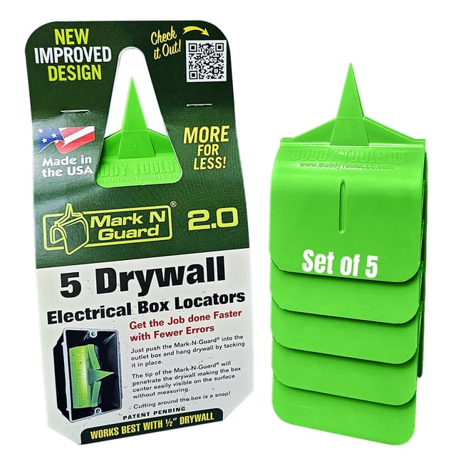 Marcador para paneles de yeso Buddy Tools Mark N Guard, juego de 5