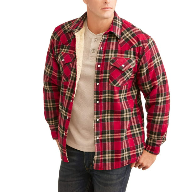 Plains Western Wear - Men's Big and Tall Sherpa Lined Brawny Snap ...