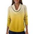 thumbnail image 5 of Dwralegc Cozy Sweaters for Women Loose Multicolor Long Sleeve Knit Blouses Cowl Neck Tops Jumper Casual Winter Spring Sweater Yellow L, 5 of 5
