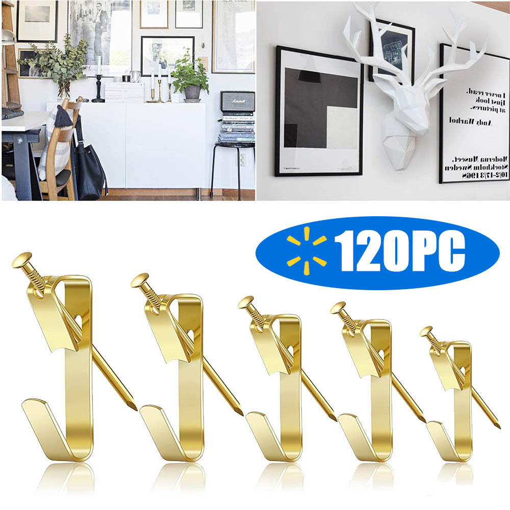 Picture Hooks with Nails, 10/20/30/50/100lbs Picture Hanging Hooks, 120