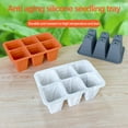 thumbnail image 4 of Luxcidy Silicone Seed Starter Tray 6 Cell Reusable Silicone Seed Tray Silicone Planting Trays Seedling Plug Trays Easy to Release Silicone Seed Starting Tray for Indoor Outdoor Plants,Black,1PCS, 4 of 6