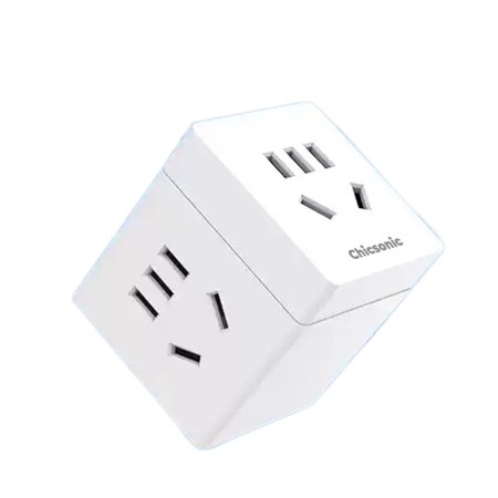 Chicsonic Adapter plugs, 2 Pack Type E F Plug Adapter USB C, Germany France Power Adaptor with 3 USB Charger Ports(1 USB C), 4 AC Outlets Travel Plug