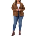thumbnail image 2 of Agnes Orinda Women's Plus Size Halloween Outfits Knit Cardigan V Neck Long Sleeve Button Down Fall Winter Sweater Coat with Pockets 3X Dark Brown, 2 of 6