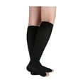 thumbnail image 2 of INSPIRE CHIC Unisex Breathable Toeless Compression Knee High Socks Black, 2 of 5