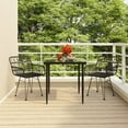 thumbnail image 1 of vidaXL 3 Piece Garden Dining Set Black Poly Rattan, 1 of 5