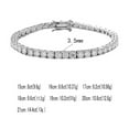 thumbnail image 2 of 3.5MM Moissanite Tennis Bracelet Chain D Color VVS1 Clarity Silver Diamond Bracelet for Women 18K White Gold Plated 925 Sterling Silver Women Tennis Bracelet 15-21CM, 2 of 7