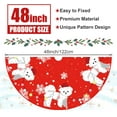 thumbnail image 3 of Christmas Tree Skirt Red Tree Skirts Bichon Frise Xmas Tree Skirt Tree Mat 48 Inch Dog Winter Christmas Decorations for Home, 3 of 6
