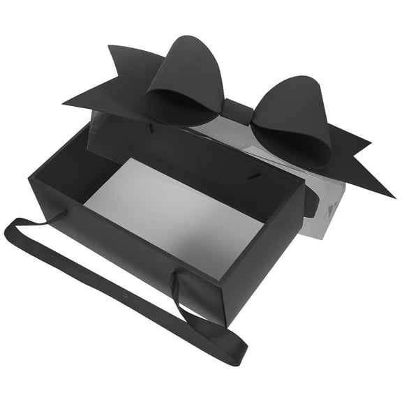 DEEPCRAFF Elegant Bowknot Box PVC Clear 1Pcs 13.8X8.3X6.5in