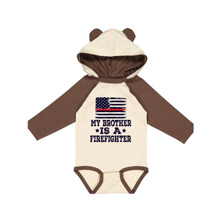 

Inktastic Brother Is A Firefighter Gift Baby Boy or Baby Girl Long Sleeve Bodysuit