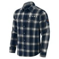 thumbnail image 2 of Men's Darius Rucker Collection by Fanatics Navy Chicago Bears Flannel Plaid Full-Snap Shirt, 2 of 6