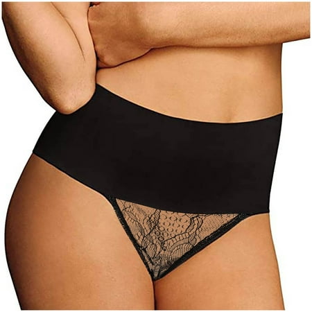 

Women Seamless Briefs Solid Black L Panties 3 Pack
