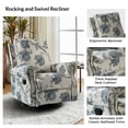 thumbnail image 5 of Tina's Home Upholstery 360° Swivel Recliner Set of 2, Nursery Chair with Nailhead Trim & Metal Base for Living Room & Nursery Comfort Jeacobean, 5 of 6