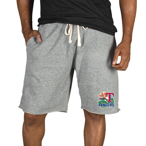 Men's Concepts Sport Gray Texas Rangers Mainstream Tri-Blend Shorts