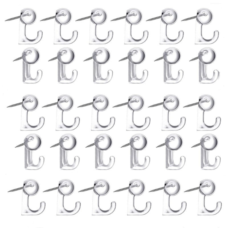 50 Pcs/Pack Decorative Pushpin Multipurpsoe Hookshaped Pushpin for