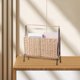 thumbnail image 1 of Cesta de pie para almacenamiento de libros tejidos, estante de 35x6x36cm, soporte de Metal multiusos, rústico, para decoración del hogar, guardería, Macarena Revistero, 1 of 8