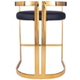 thumbnail image 2 of Butler Specialty Metal Bar Stool Chair in Gold With Semi-circle Seat & Footrest, 2 of 5