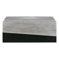 thumbnail image 4 of 45 Inch Rectangular Mango Wood Coffee Table Iron Base Washed White and Black - Saltoro Sherpi, 4 of 7