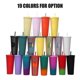 thumbnail image 2 of 710ml/24oz Large Capacity Water Cup Fully Studded Matte Tumbler Reusable Plastic Cup With Wide Opening Leak-proof Lid Straw, 2 of 5