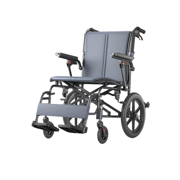 Olurrisa Adult Foldable Aluminum Wheelchair with 16" Solid Rear Wheels, Flip-Up Armrests, Swing-Away Footrests & Dual Hand Brakes for Elderly Mobility