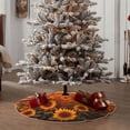 thumbnail image 5 of Salouo Sunset Golden Sunflower Field Christmas Tree Skirt 36" Farmhouse Christmas Decorations Snowman Xmas Tree Skirt Tree Mat for Holiday Party Decor, 5 of 8