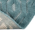 thumbnail image 6 of Unique Loom Outdoor Trellis Textured Collection Area Rug - Spatial (7' Round Aqua/Ivory), 6 of 6