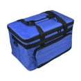 thumbnail image 4 of Bolsa de almacenamiento de arte, bolsa de manualidades de viaje con correa de hombro ajustable, organizador de herramientas de dibujo premium, caja de S azul, 4 of 8