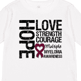 thumbnail image 4 of Inktastic Multiple Myeloma Hope Love Strength Boys or Girls Long Sleeve Toddler T-Shirt, 4 of 5