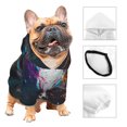 thumbnail image 2 of Bingfone Modern Abstract Colorful Skull Dog Clothes Hoodie, Pet Winter Coat,Puppy Sweatshirts for Small Dogs Boy Girl,Suitable for All Breeds-Large, 2 of 6