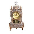 thumbnail image 1 of 1Pc Creative European Style Desk Clock Fashionable Decorative Table Clock Without Battery Archaistic Clock Decor Musical Time Bell for Home Office Living Room Bedroom (Brown), 1 of 6