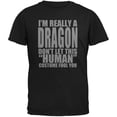 thumbnail image 1 of Halloween Costume de Dragon Humain Noir T-Shirt pour Adulte, 1 of 1